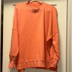 Aerie Oversized Coral Crew Neck Sweater - M